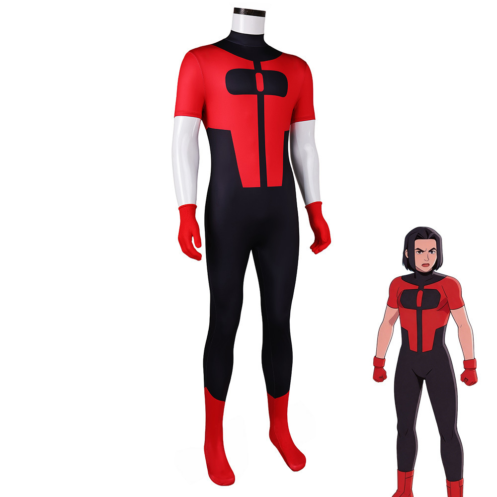 Invincible Oliver Grayson Cosplay Costume Superhero Red Jumpsuit Takerlama In Stock