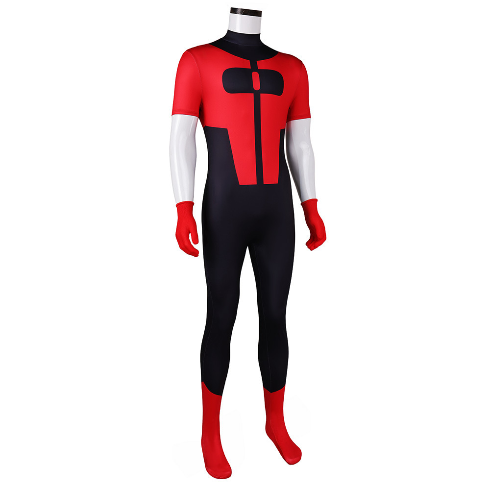 Invincible Oliver Grayson Cosplay Costume Superhero Red Jumpsuit Takerlama In Stock