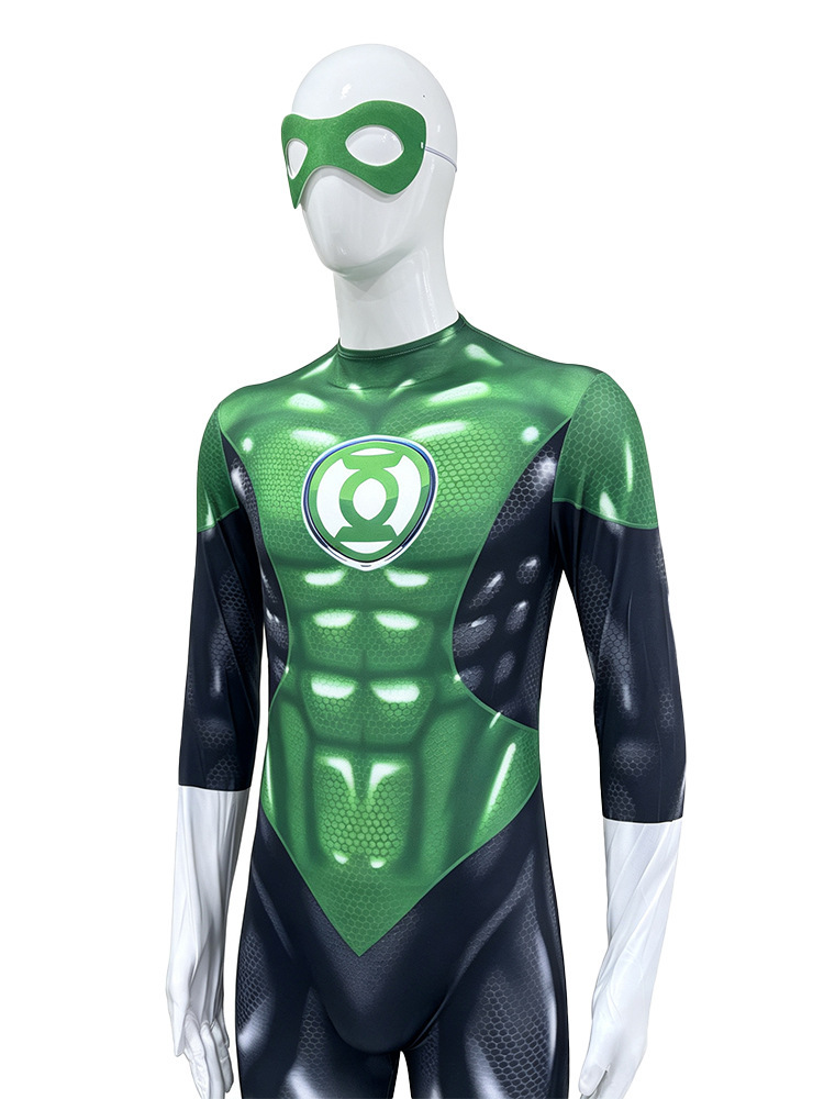 Hal Jordan Green Cosplay Costume Superhero 3D Print Jumpsuit Kids Adult Takerlama In stock
