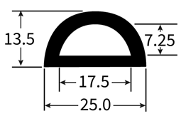 D-Section Rubber Buffers