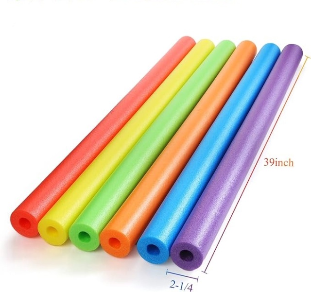 Hollow Pool Noodles Bulk 39 inch Bright Foam Swim Noodles Large Pool Floats Toys for Adults and Kids Foam Water Noodles for Swimming Floating and Craft Projects
