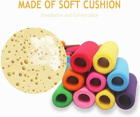 Soft Cushion Pencil Grips/ Writing Drawing Aid Pen Holder for Kids, Students, Adults Random Assorted Color