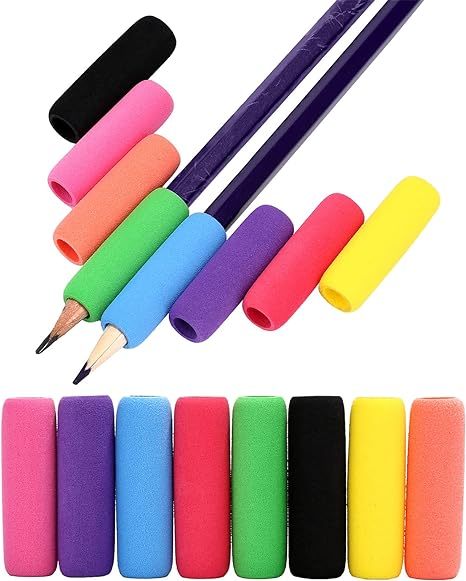Pencil Holders Writing Aid Pencil Holder for Kids Students, Assorted Colors, 1.57 Inches Long