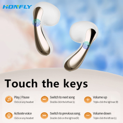 Honfly New semi-in-ear wireless Bluetooth headset LX04 sports running high-quality long-lasting noise-cancelling headset