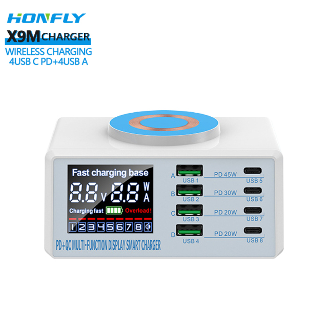 Honfly EP-TA845 15w wireless charger phone charger fast charging cable type c for samsung s22 45w 30w 20w super fast charger