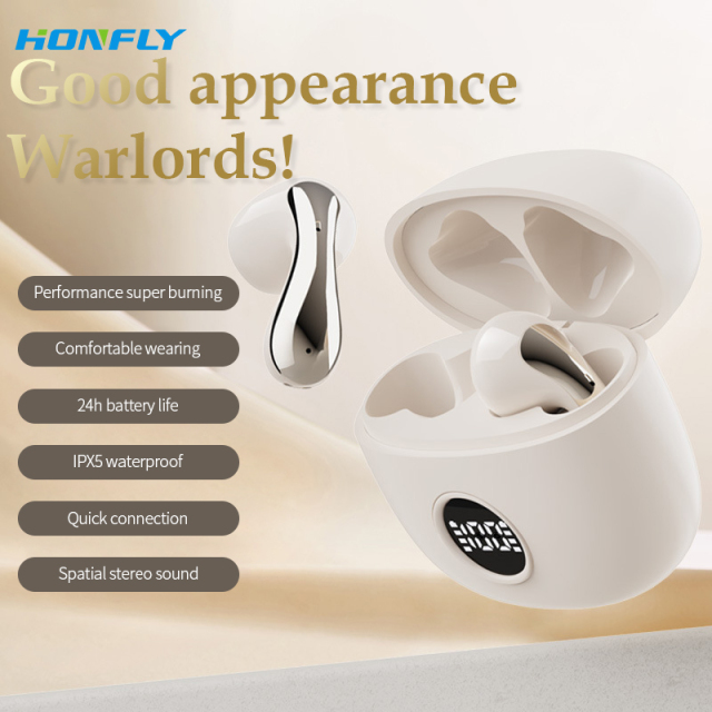 Honfly New semi-in-ear wireless Bluetooth headset LX04 sports running high-quality long-lasting noise-cancelling headset