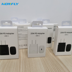 Honfly mobile phone charger 25W PD Quick charge for samsung Note 10 fast charger for Samsung TA800 charger charging cable type c
