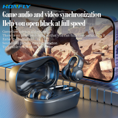 Honfly High Quality M47 ear clip sports headphones wireless Bluetooth bone conduction non-ear painless tws digital display Bluetooth headphones
