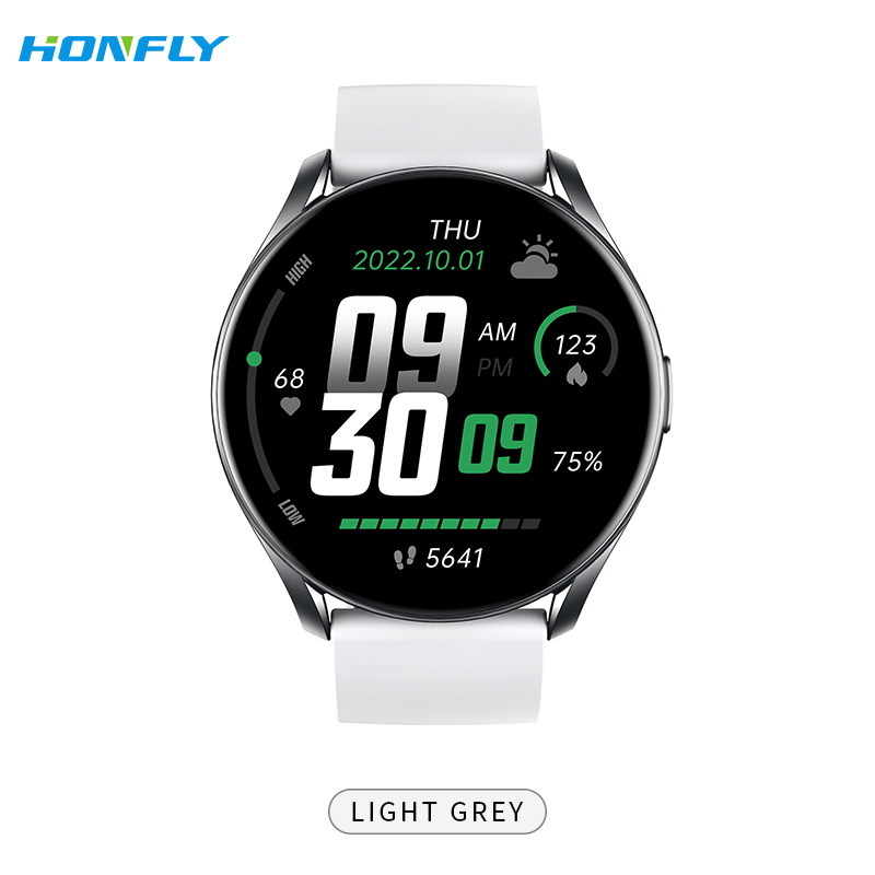 Honfly Pressure GTR1 smart watch round screen sports watch Bluetooth bracelet heart rate meter step temperature measurement watch