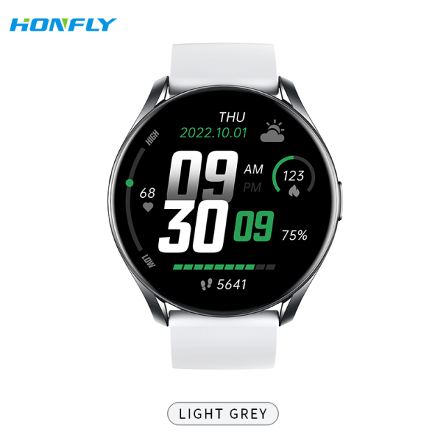 Honfly Pressure GTR1 smart watch round screen sports watch Bluetooth bracelet heart rate meter step temperature measurement watch