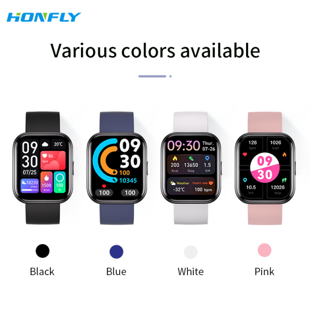 Honfly GTS6 smart watch Bluetooth call smart watch heart rate blood oxygen blood sugar detection sports watch