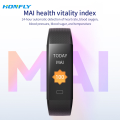 Honfly S5 women's sports bracelet Bluetooth call measurement body temperature blood pressure fitness heart rate step monitoring reminder healthy men's smart watch