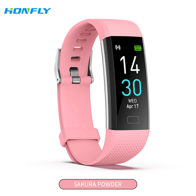 Honfly S5 women's sports bracelet Bluetooth call measurement body temperature blood pressure fitness heart rate step monitoring reminder healthy men's smart watch