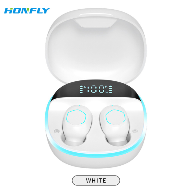 Honfly M13 Bluetooth headset TWS wireless headset in-ear noise reduction digital display mini 5.2 Bluetooth chip