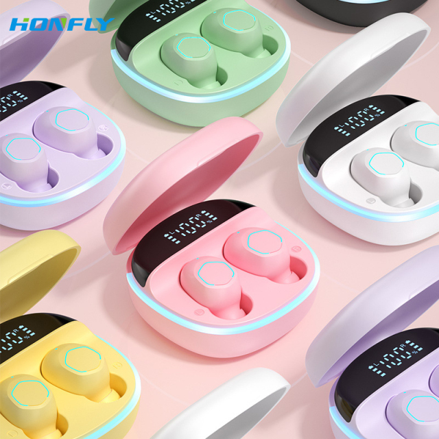 Honfly M13 Bluetooth headset TWS wireless headset in-ear noise reduction digital display mini 5.2 Bluetooth chip