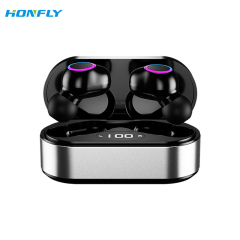Honfly F12 wireless Bluetooth smart earphones TWS metal shell sports earphones touch noise reduction true wireless stereo