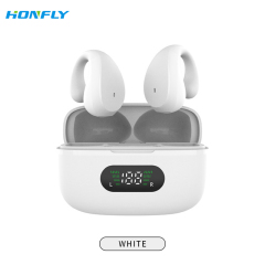 Honfly R12 ear clip bluetooth headset super long battery life 5.3 low power consumption noise reduction bone conduction headset