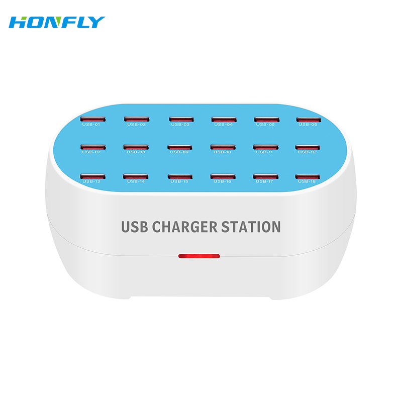 Honfly New multi-port mobile phone charger 120W-160W 30 port 5V2A fast intelligent identification porous usb multi charger