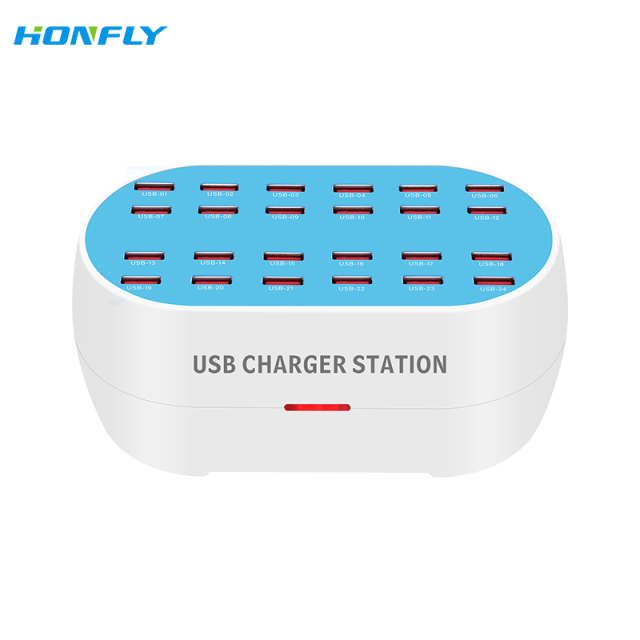 Honfly New multi-port mobile phone charger 120W-160W 30 port 5V2A fast intelligent identification porous usb multi charger