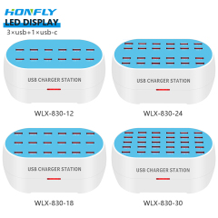 Honfly New multi-port mobile phone charger 120W-160W 30 port 5V2A fast intelligent identification porous usb multi charger