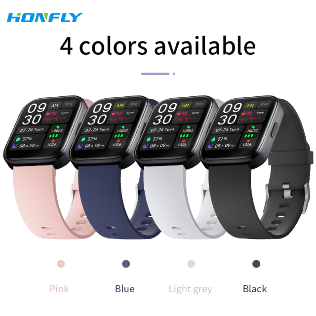 Honfly GTS4 smart watch, Bluetooth call smart watch, heart rate, blood oxygen and blood sugar detection, stress information prompt, phone sports watch