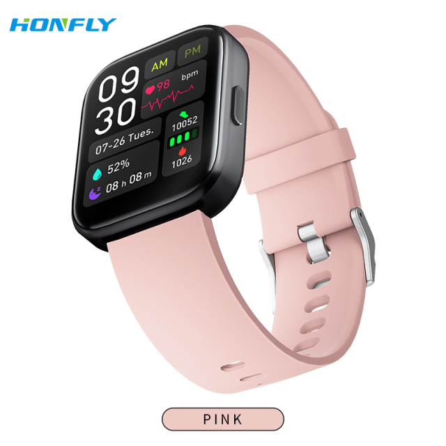 Honfly GTS4 smart watch, Bluetooth call smart watch, heart rate, blood oxygen and blood sugar detection, stress information prompt, phone sports watch