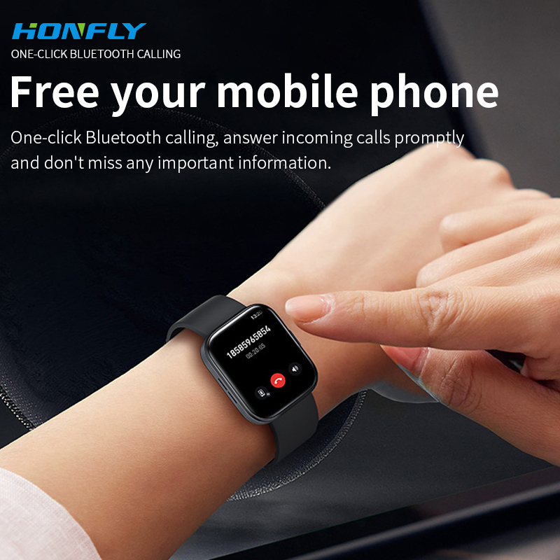 Honfly GTS4 smart watch, Bluetooth call smart watch, heart rate, blood oxygen and blood sugar detection, stress information prompt, phone sports watch