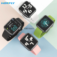 Honfly S30 Men's Smart Bracelet Fashion Dial Pedometer Heart Rate Sports Monitoring Waterproof Reminder Wear Girls Smart Watch