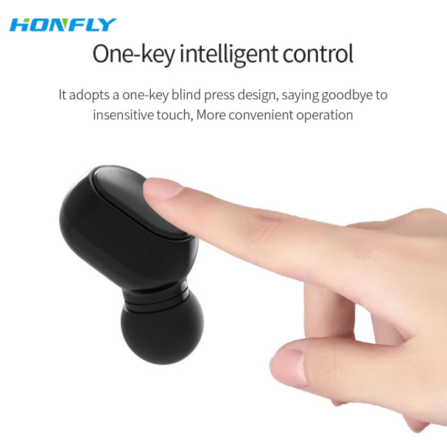 Honfly Wholesale e7S Wireless Bluetooth Headphones TWS Large Battery Digital Display Noise Canceling In-Ear Headphones