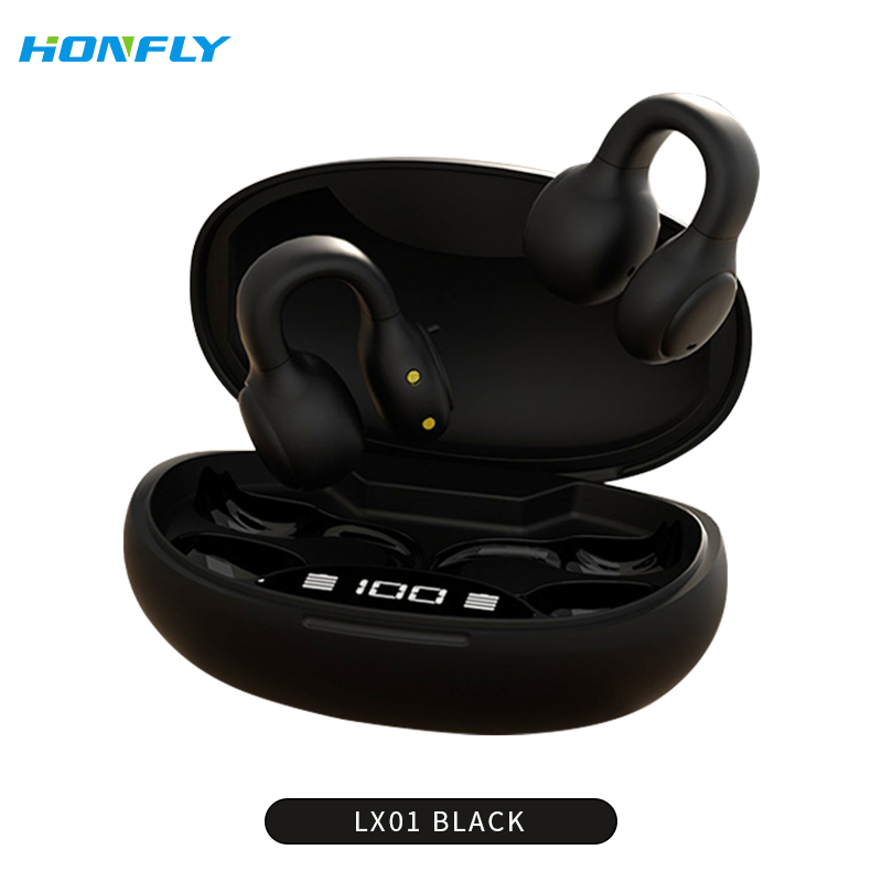 Honfly LX01 LX02 ear clip wireless earphones, non-in-ear noise reduction sports tws bone conduction Bluetooth headset