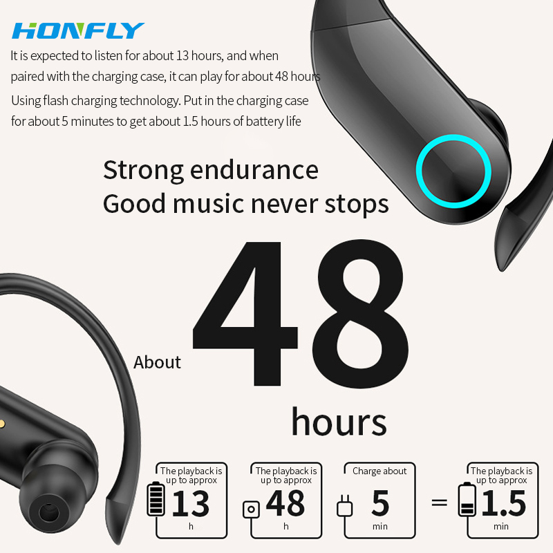 Honfly Wholesale G37 Sports Bluetooth headset Over-Ear Waterproof Headphones Battery Display