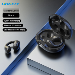 Honfly The new S5 bone conduction wireless Bluetooth headset does not enter the ear, is painless and wears long-lasting headphones wholesale.