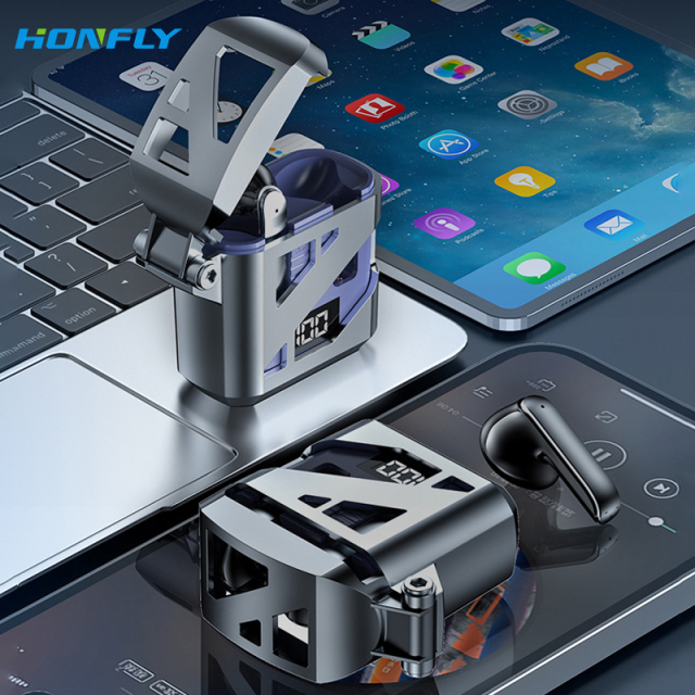 Honfly New mecha style GT02 in-ear Bluetooth headset wireless noise reduction hifi headset super long battery life bluetooth headset