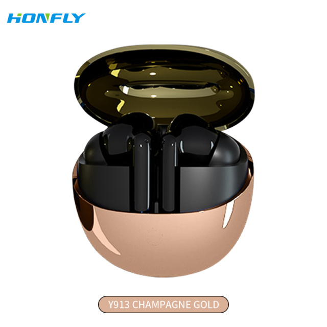 Honfly New Y913 Private Model Noise Canceling bluetooth headset Semi-in-Ear No Pain for Long-term Wearing True Wireless Headphones Wholesale