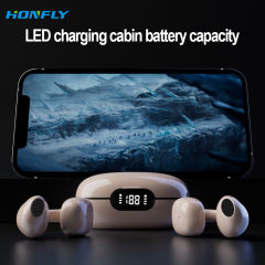 Honfly The new S5 bone conduction wireless Bluetooth headset does not enter the ear, is painless and wears long-lasting headphones wholesale.