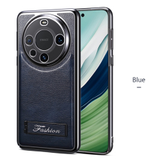 all-inclusive electroplated folding stand shockproof TPU phone case For Huawei mate 60 pro business leather case with stand