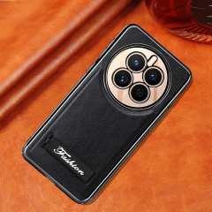 all-inclusive electroplated folding stand shockproof TPU phone case For Huawei mate 50 business leather case with stand