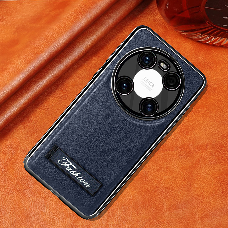 all-inclusive electroplated folding stand shockproof TPU phone case For Huawei mate 40 business leather case with stand