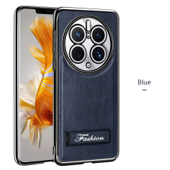 all-inclusive electroplated folding stand shockproof TPU phone case For Huawei mate 50 pro business leather case with stand