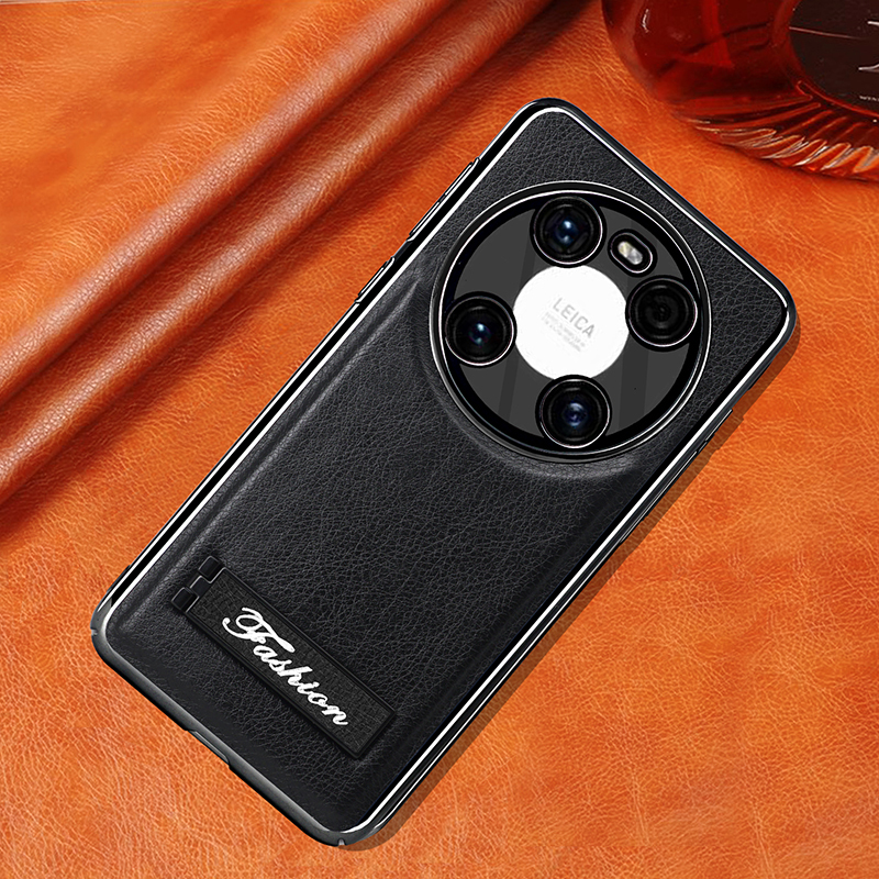 all-inclusive electroplated folding stand shockproof TPU phone case For Huawei mate 40 business leather case with stand