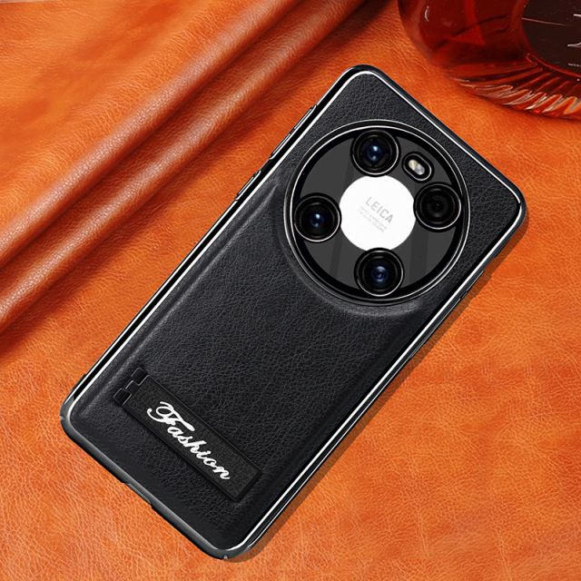 all-inclusive electroplated folding stand shockproof TPU phone case For Huawei mate 40 business leather case with stand