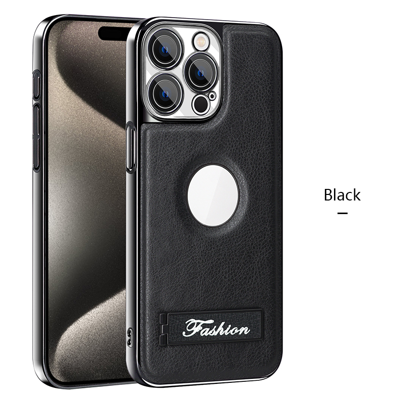 all-inclusive electroplated folding stand shockproof TPU phone case For iphone 13 pro max business leather case with stand