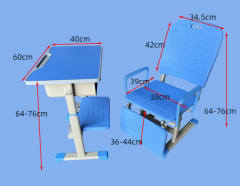 Reclining foldable desks and chairs