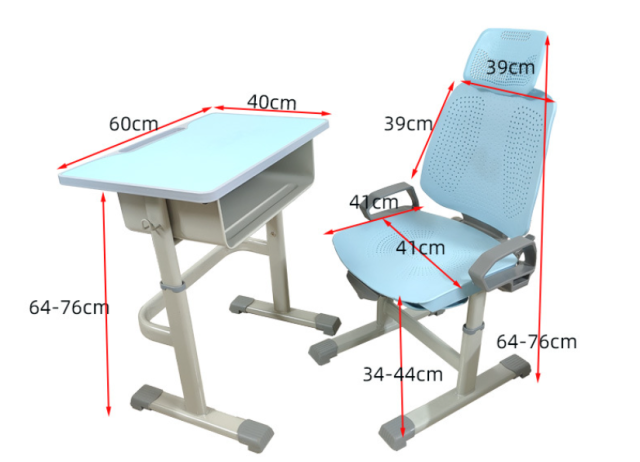 reclining resting school desks and chairs