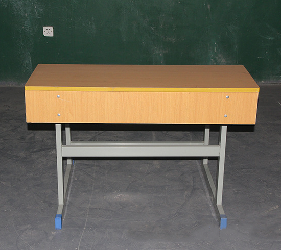 student double desk with bench