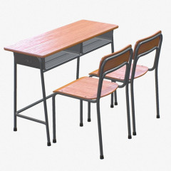2 seat school desk and chair