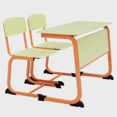 middle school double desk and chair