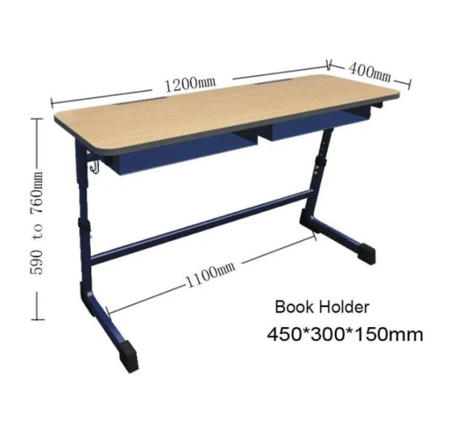 primary school double desk chair