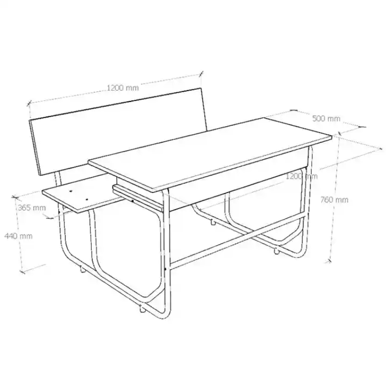 elementary school double desk chair