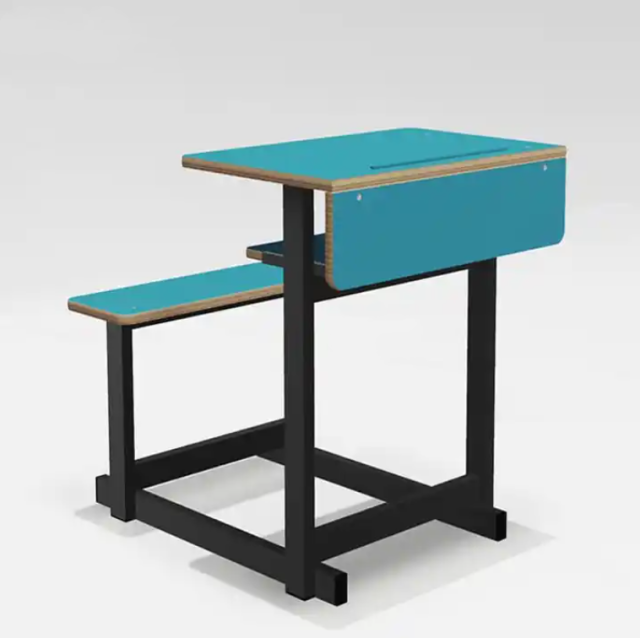 school desk with attached chair